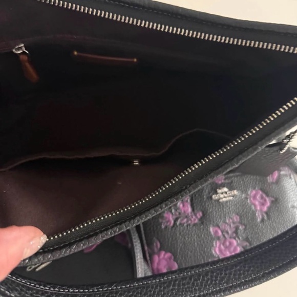 Coach Black and Purple Floral Shoulder Bag Set - Picture 3 of 5